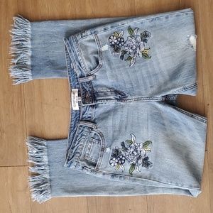Velvet Heart Denim Debbie Girlfriend Slim Embroidered Jeans.